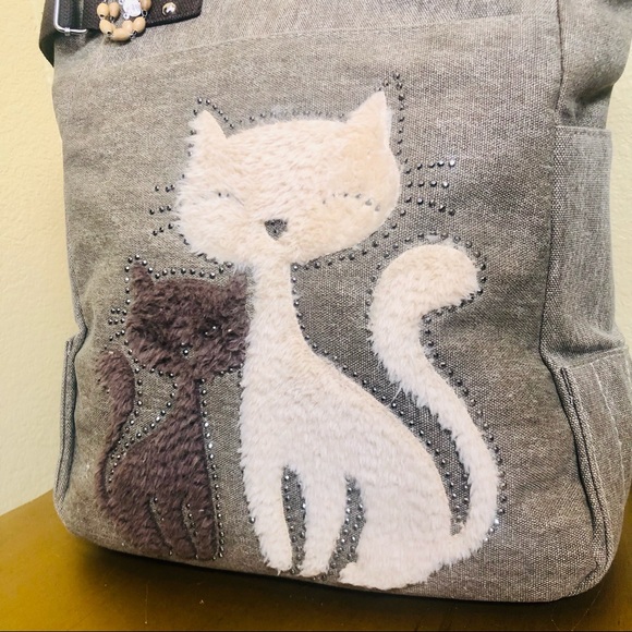 Cat Canvas Handbag - Picture 3 of 11
